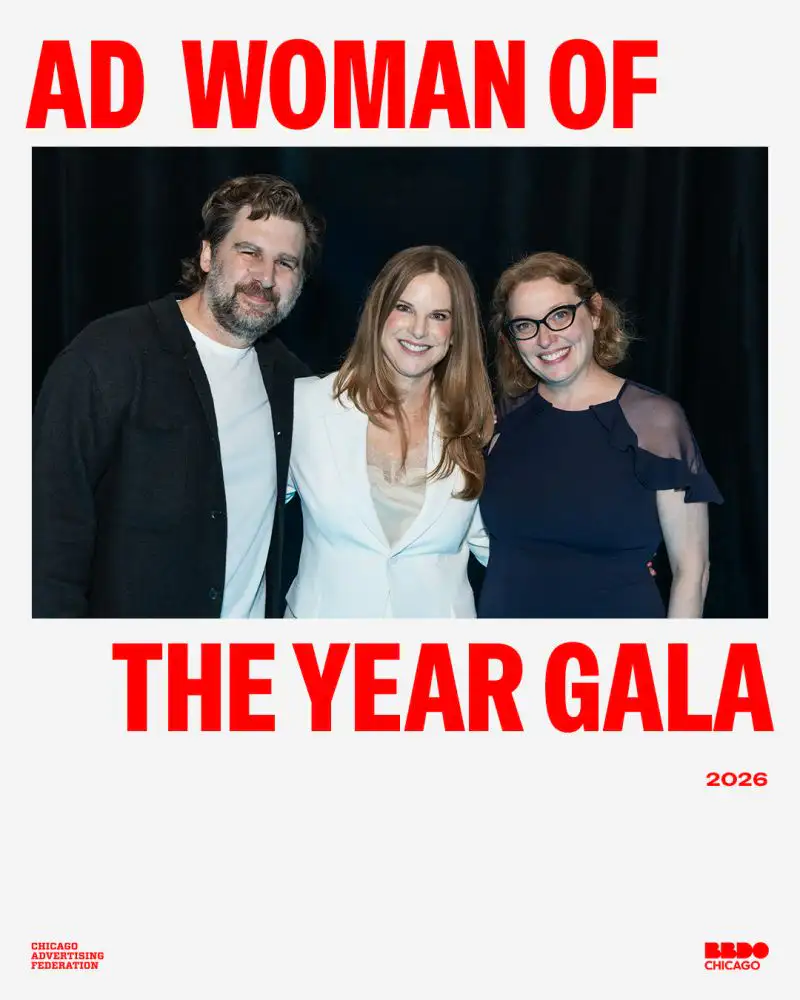 Ad Woman of the Year, Jennifer (Perkins) Neumann, was honored at the Chicago Advertising Federation ceremony. image